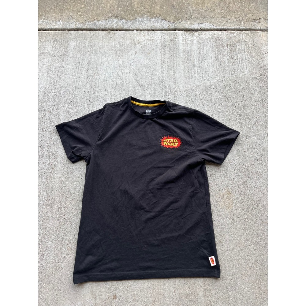Star Wars Disney Store Embroidered Logo Graphic T-Shirt Black Mens Medium